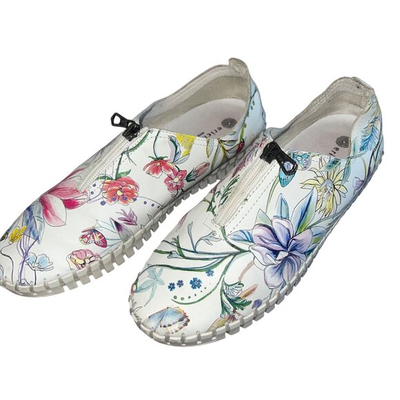 Eric Michaels Marlo Womens Slip-on Size 38 Multicolor Floral Printed Leather - Picture 9 of 9